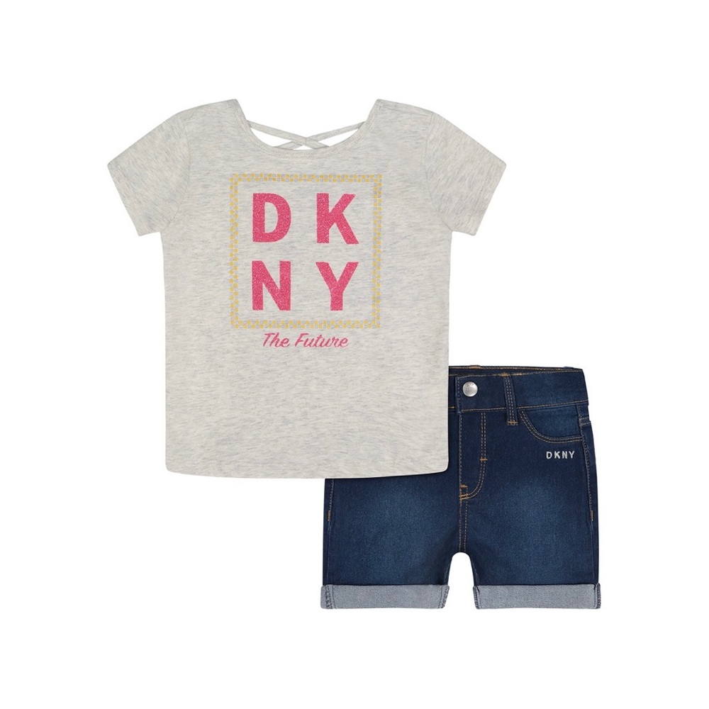 DKNY Girl 2Piece Set Jean Shots&Top/Sz:5/NWT